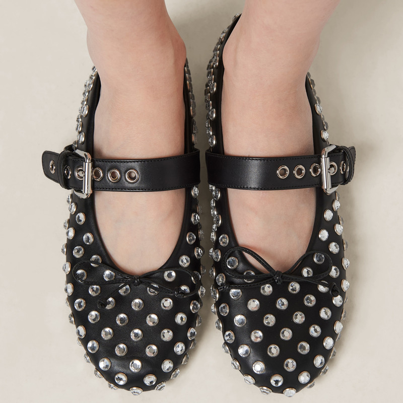 Miu Miu Leather ballerinas outlook