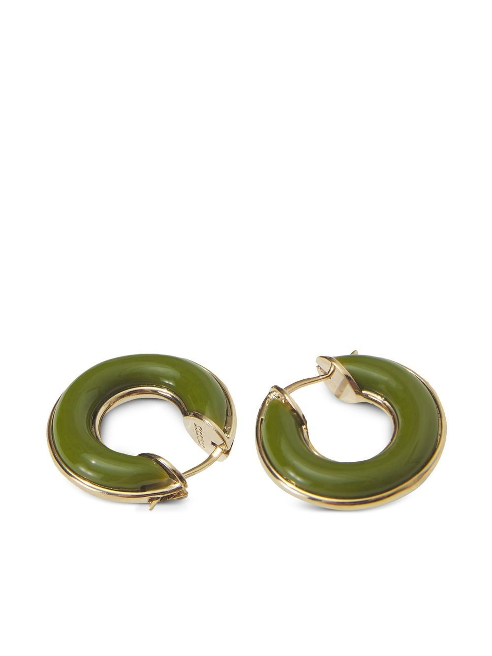 enamel mini hoop earrings - 1