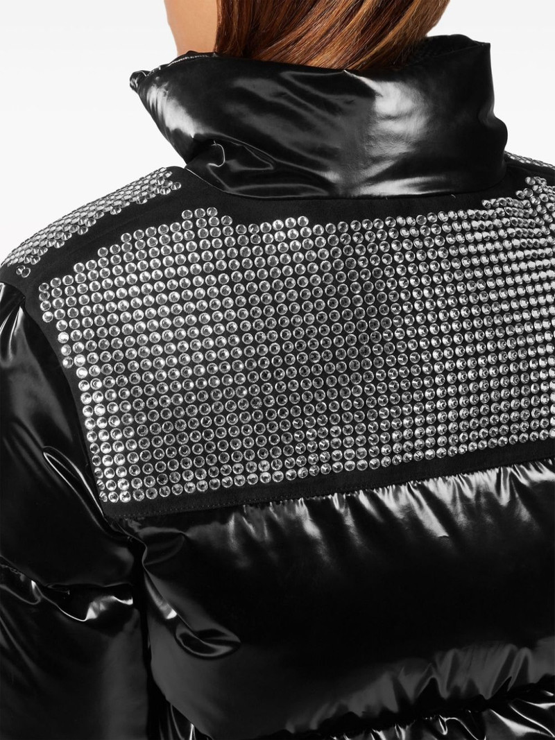 crystal-embellished cropped puffer jacket 5