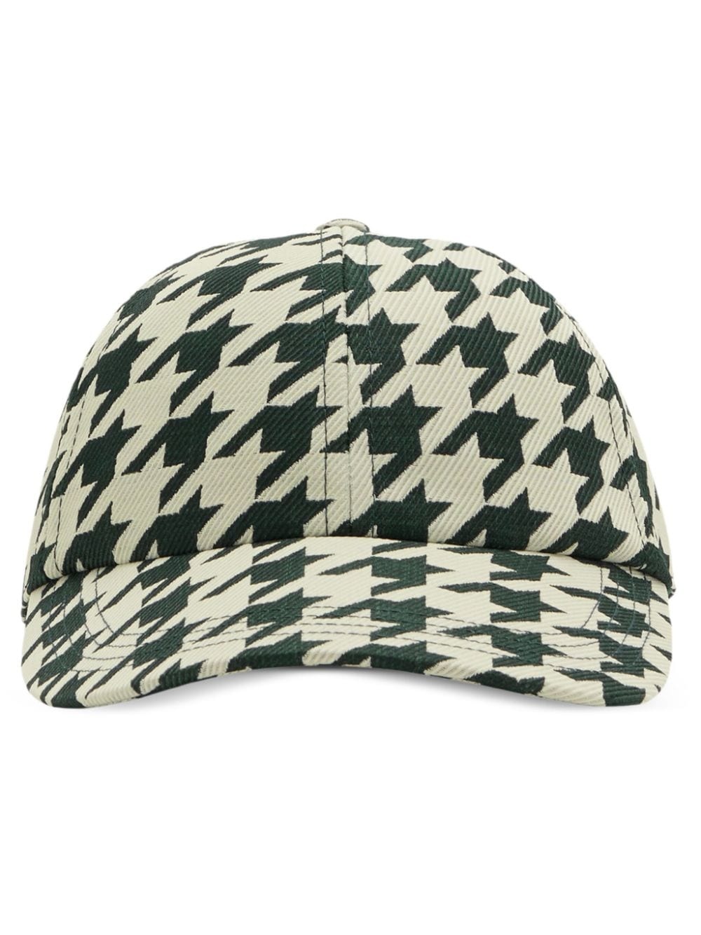 Houndstooth-pattern cotton cap - 1