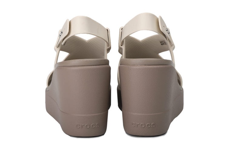 (WMNS) Crocs Brooklyn Lightweight Cement Gray Sandals 'Gray' 206222-16T - 4