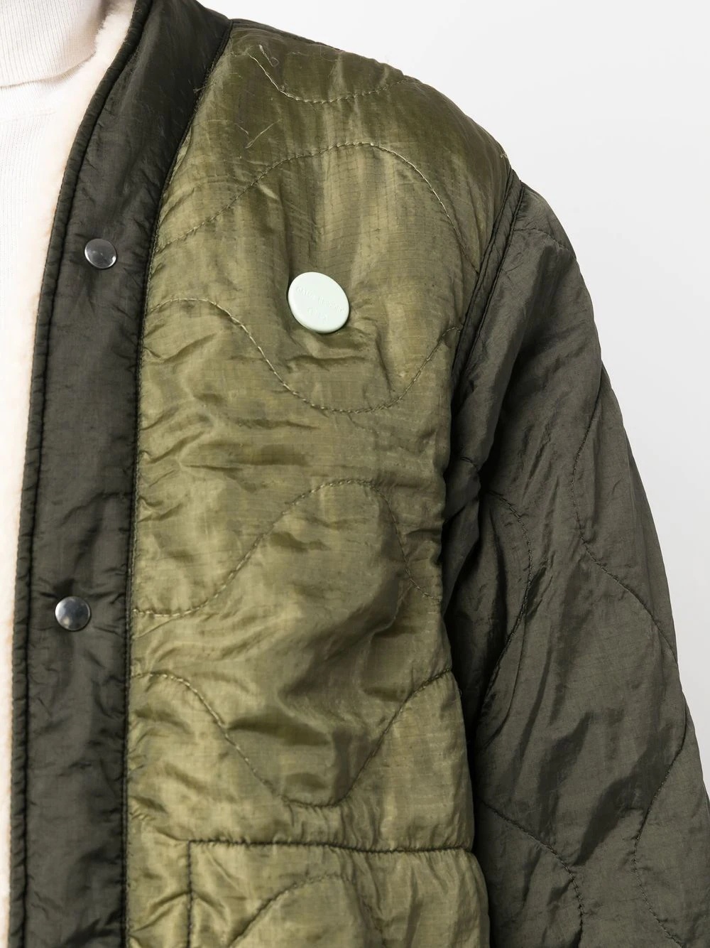 quilted single-breasted jacket - 7