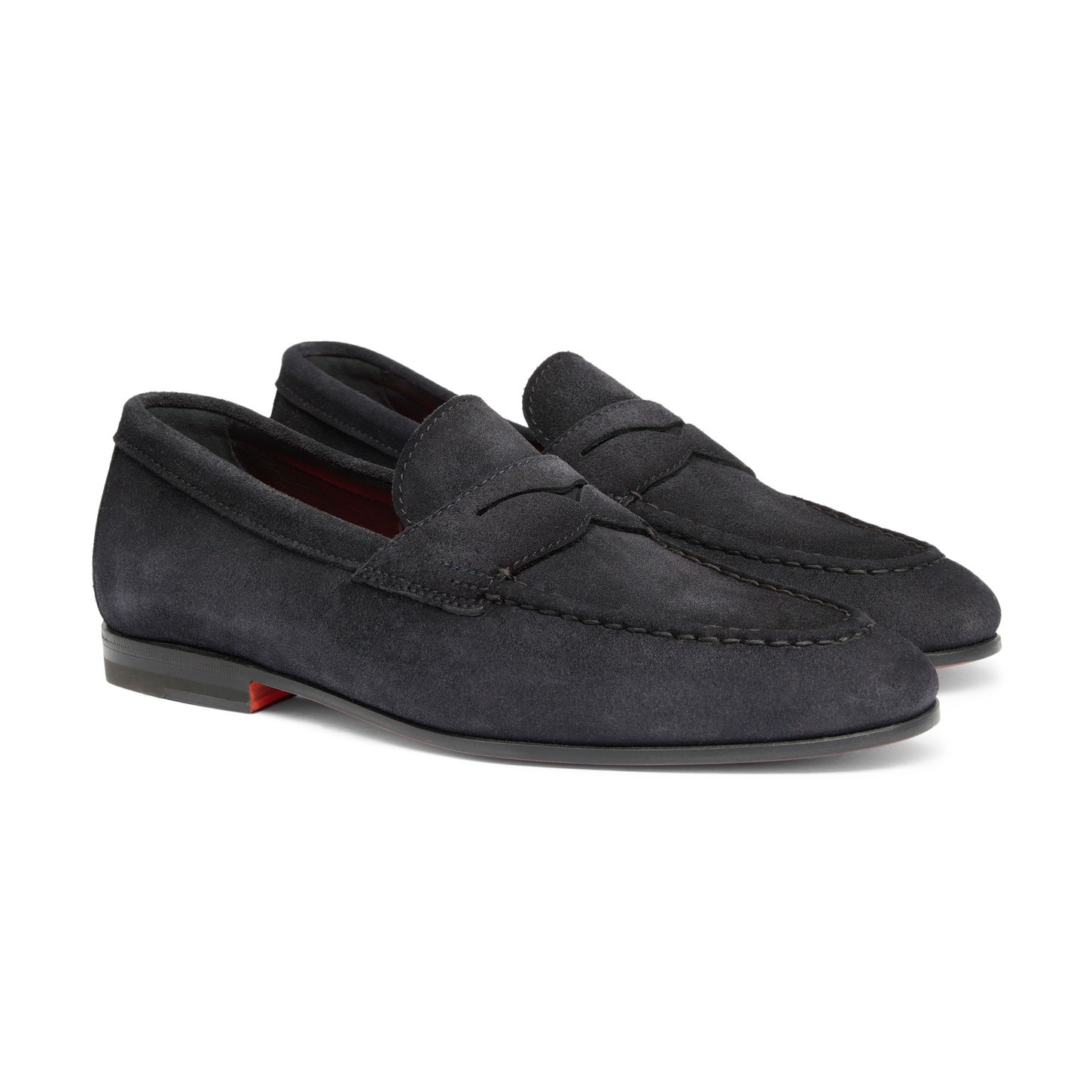 Men’s blue suede penny loafer - 3