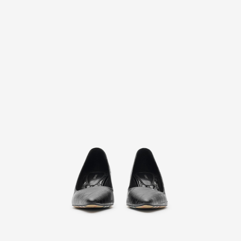 Burberry Check Leather Dame Low Pumps outlook