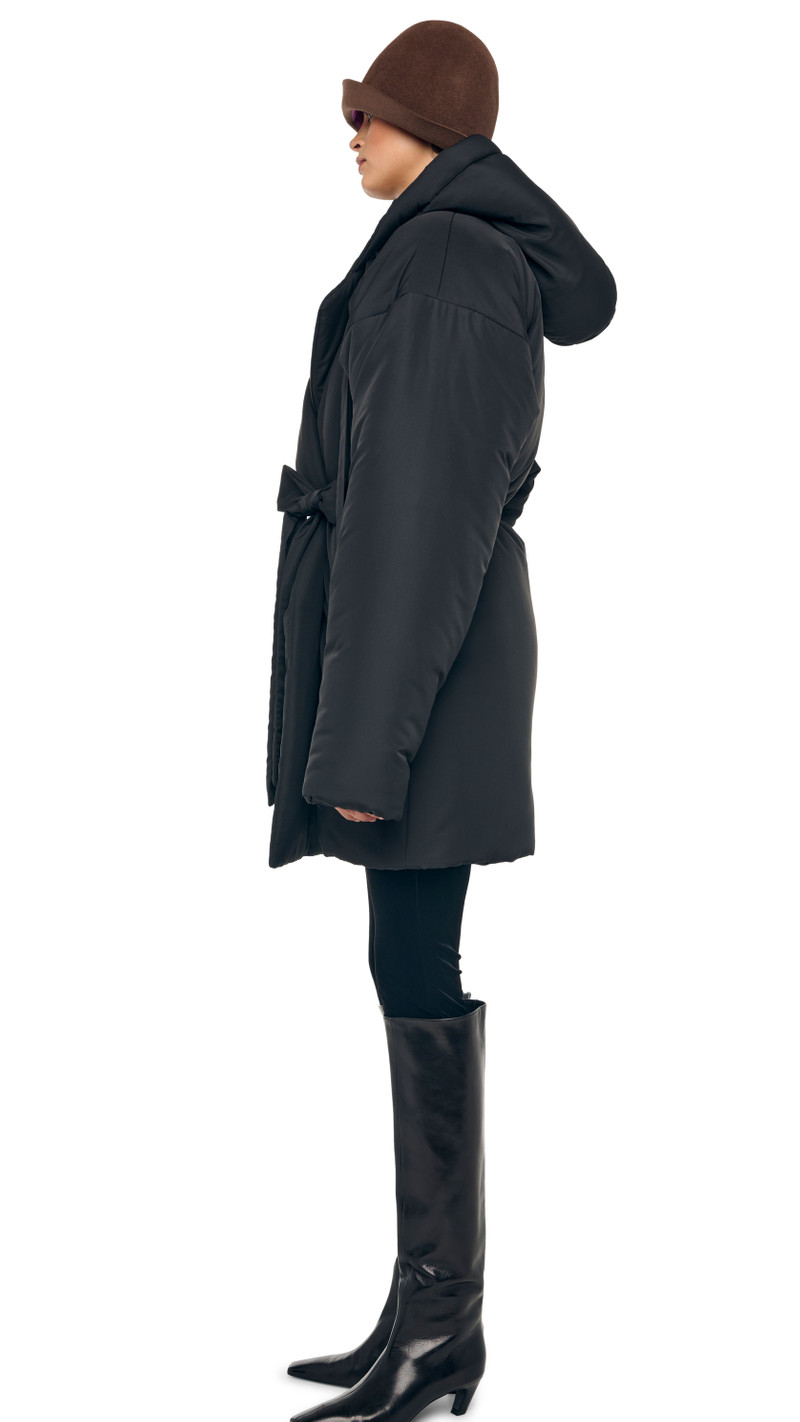 HOODED SLEEPING BAG COAT TO KNEE 3