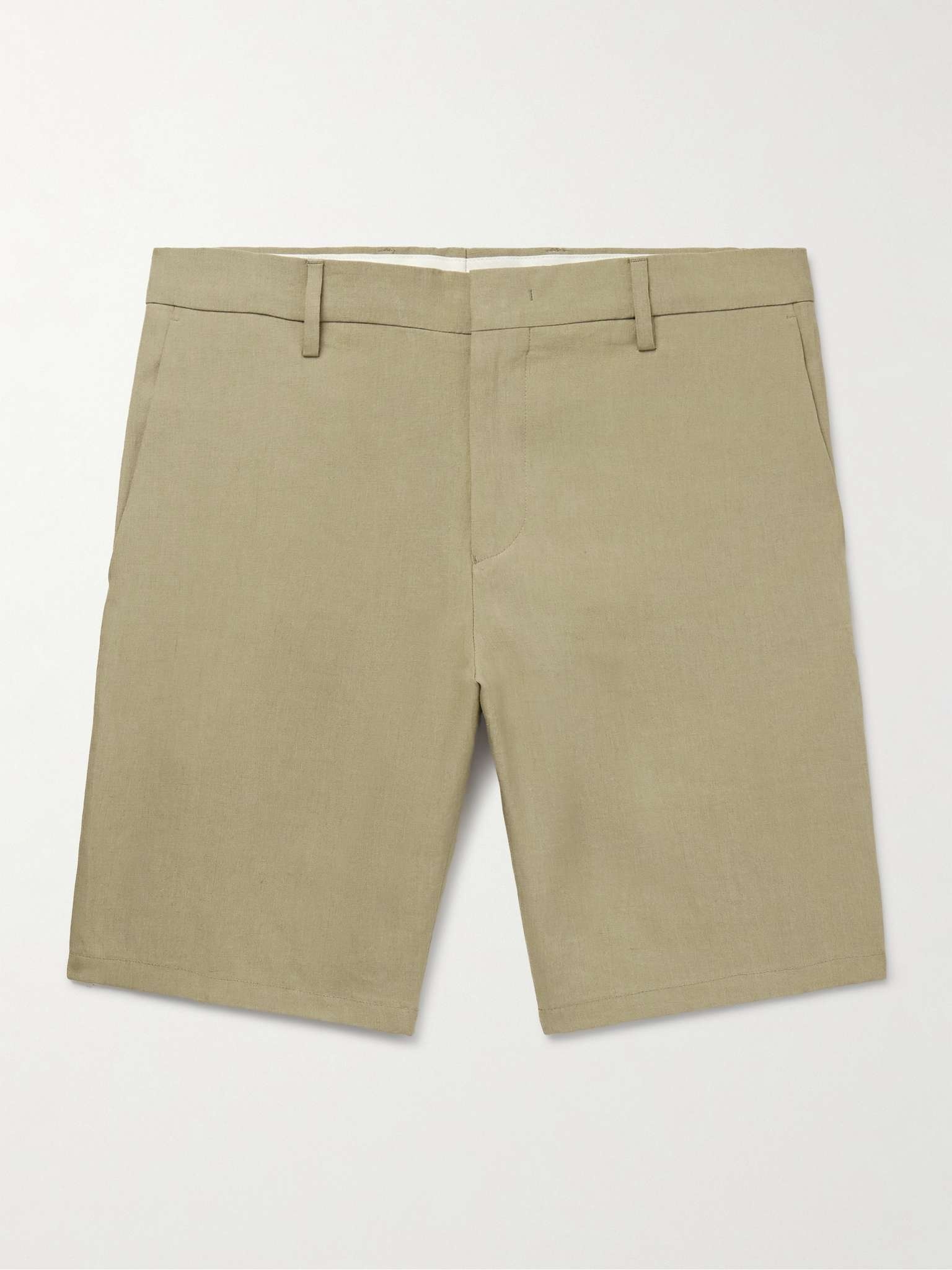 Straight-Leg Linen Shorts - 1