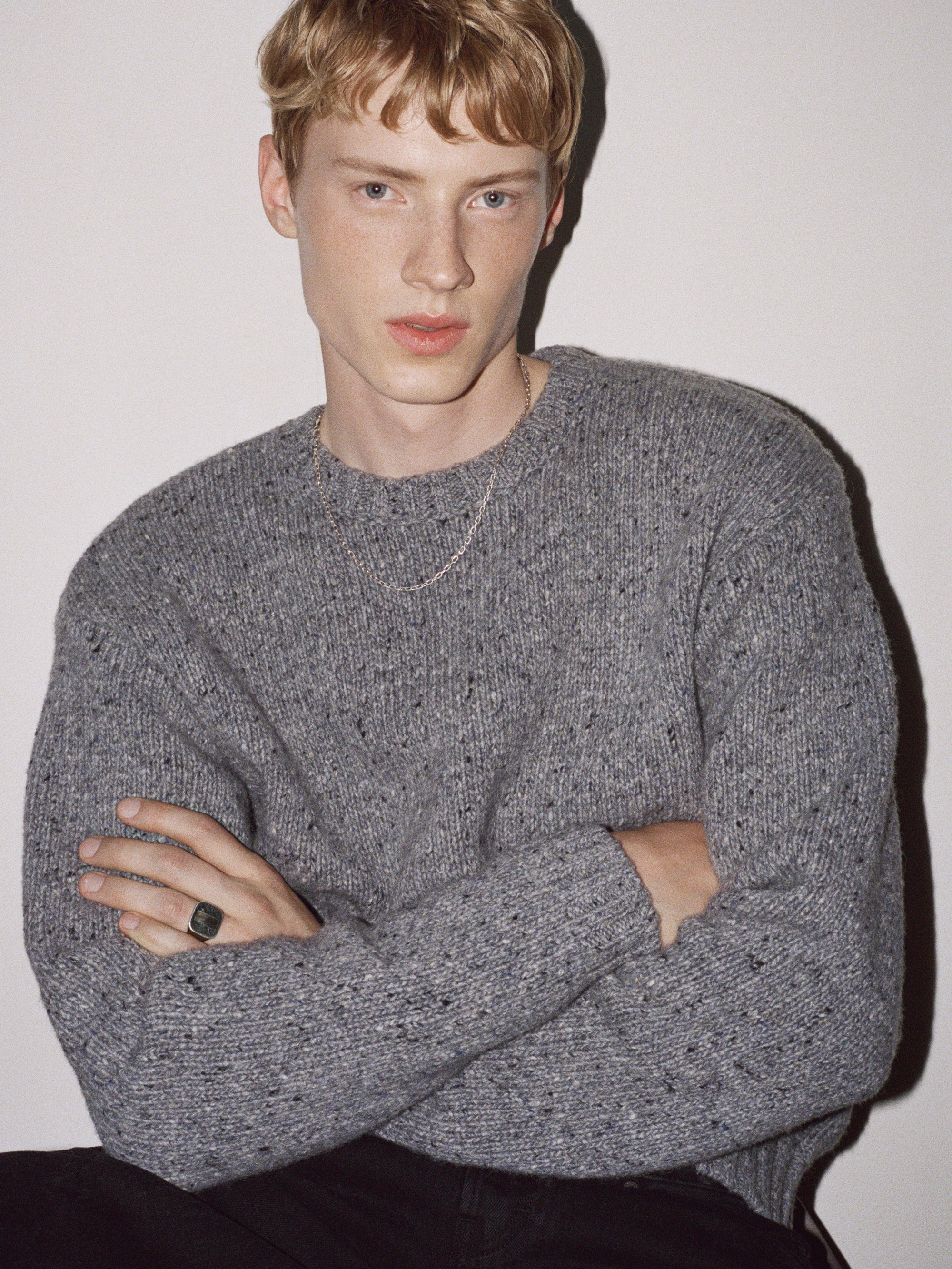 Sailor Sweater in Grey Melange - 4