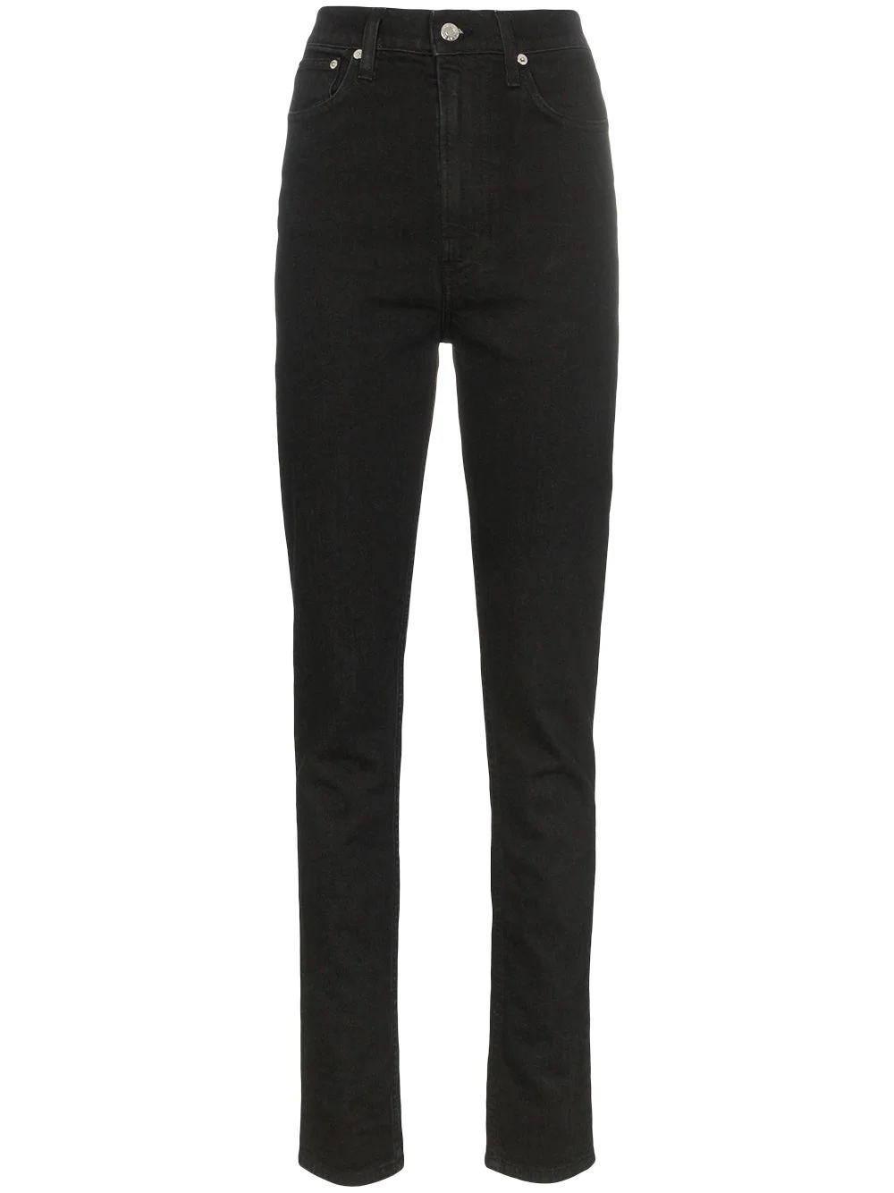 high-waisted slim-fit jeans - 1