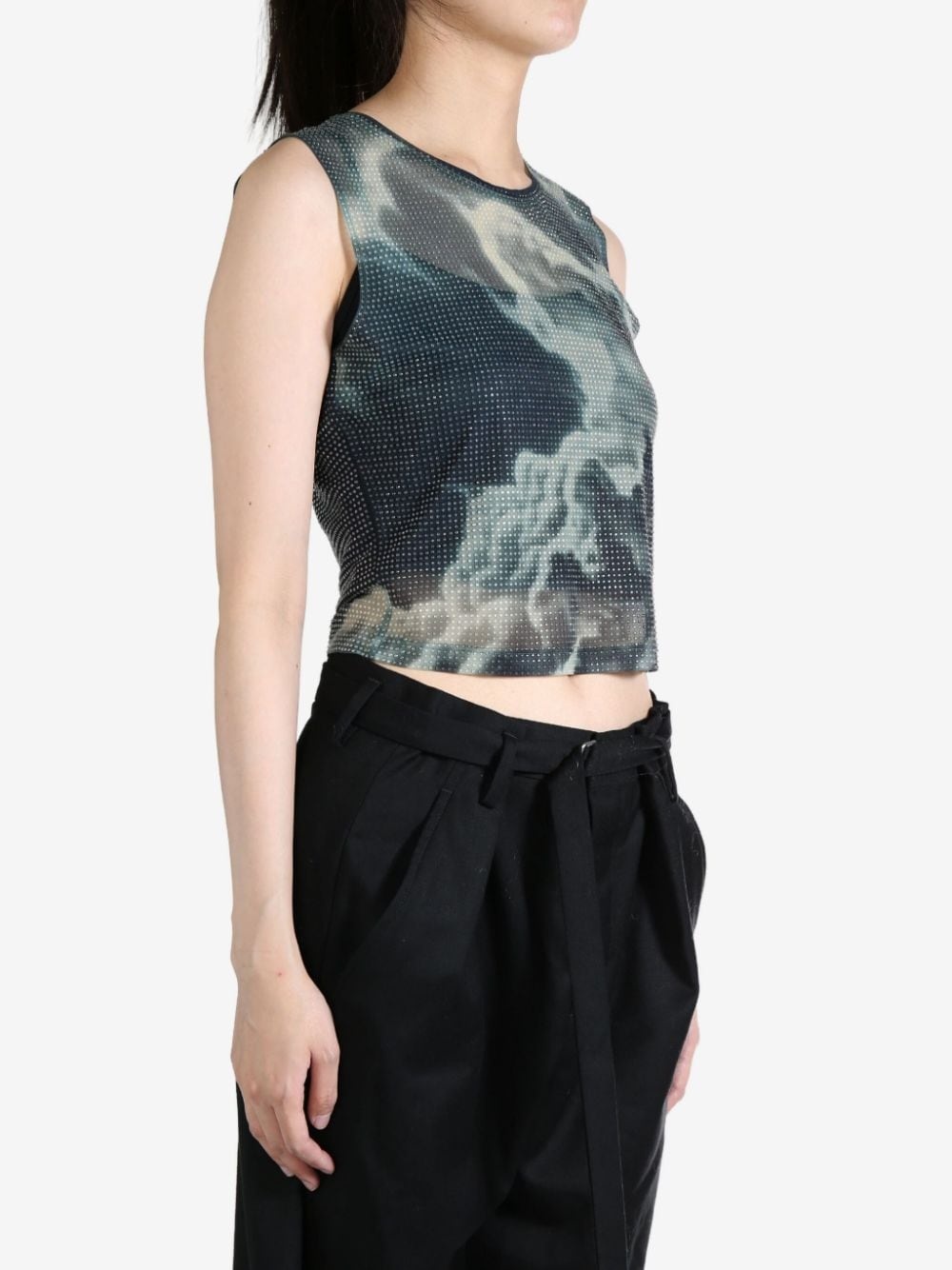 sheer crop top - 2