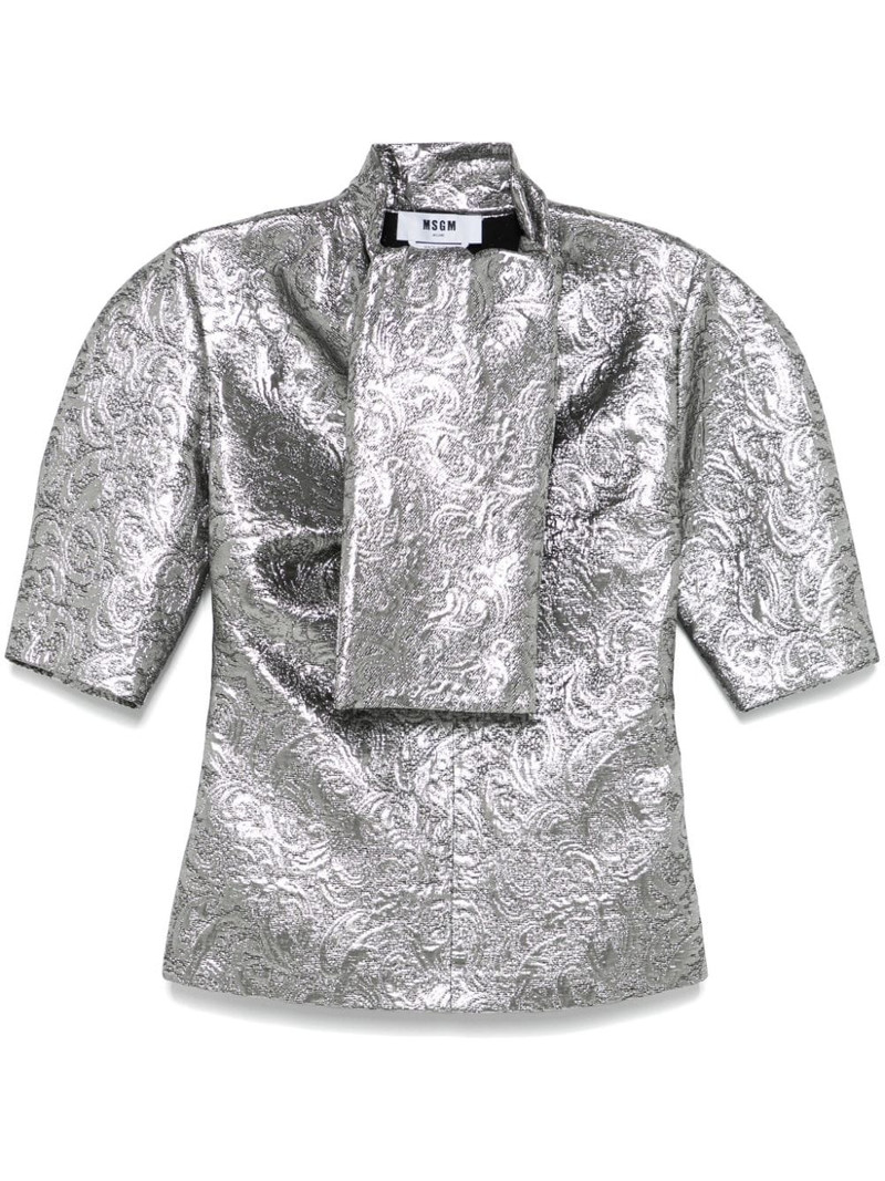 metallic-effect blouse 1