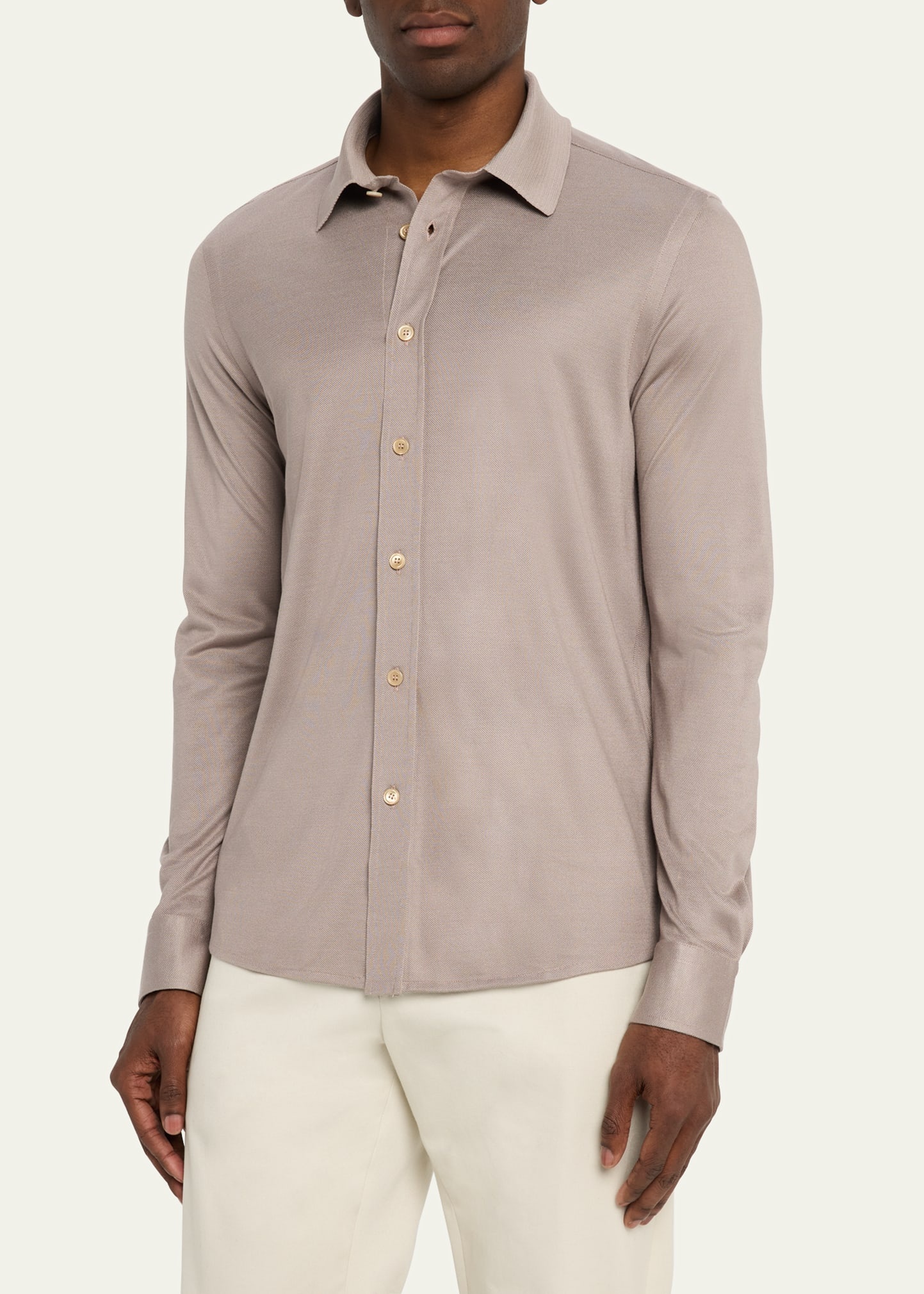 Men's Silk Pique Sport Shirt - 4