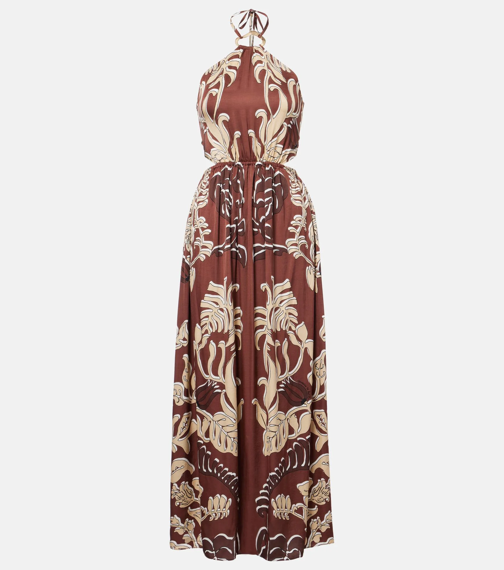 Isore printed halterneck maxi dress - 1
