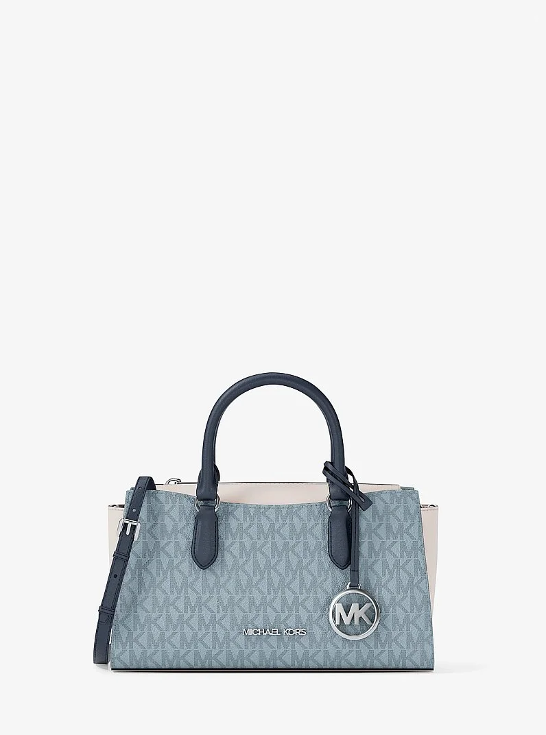 Arden Small Color-Block Signature Logo Messenger Bag - 1