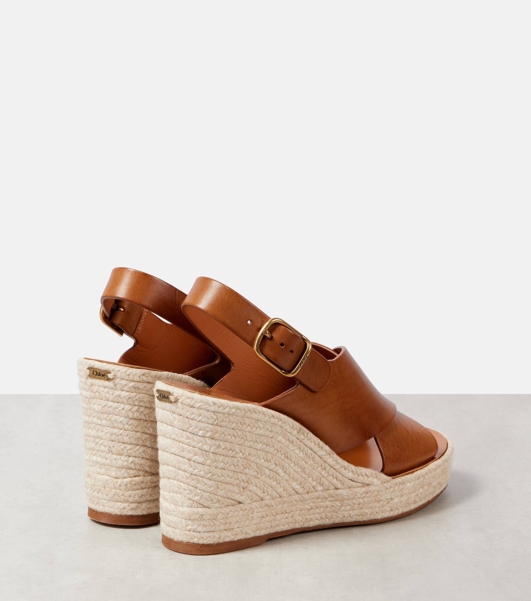 Pary leather espadrille wedges - 3