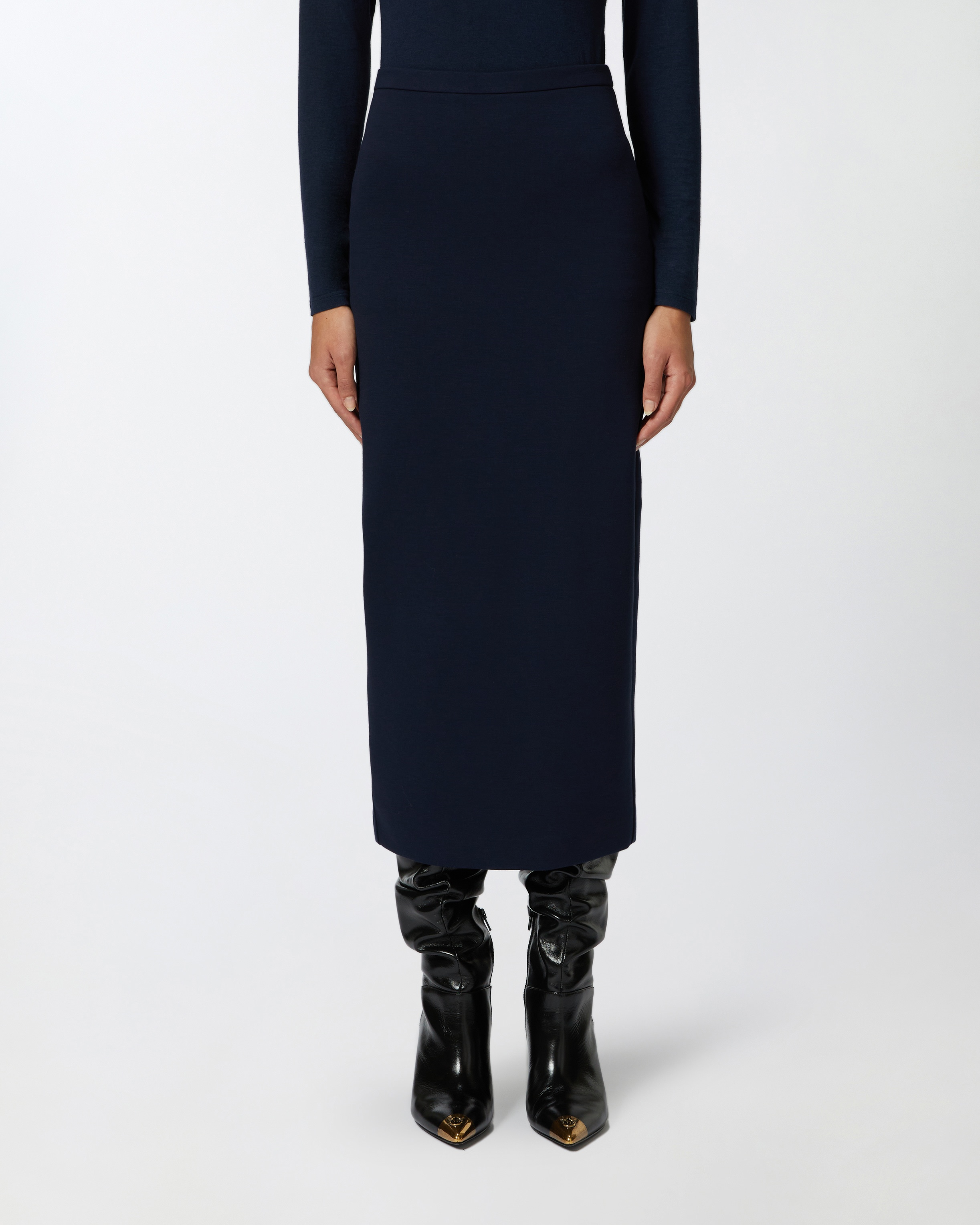 LONG PENCIL SKIRT WITH SLIT - 3
