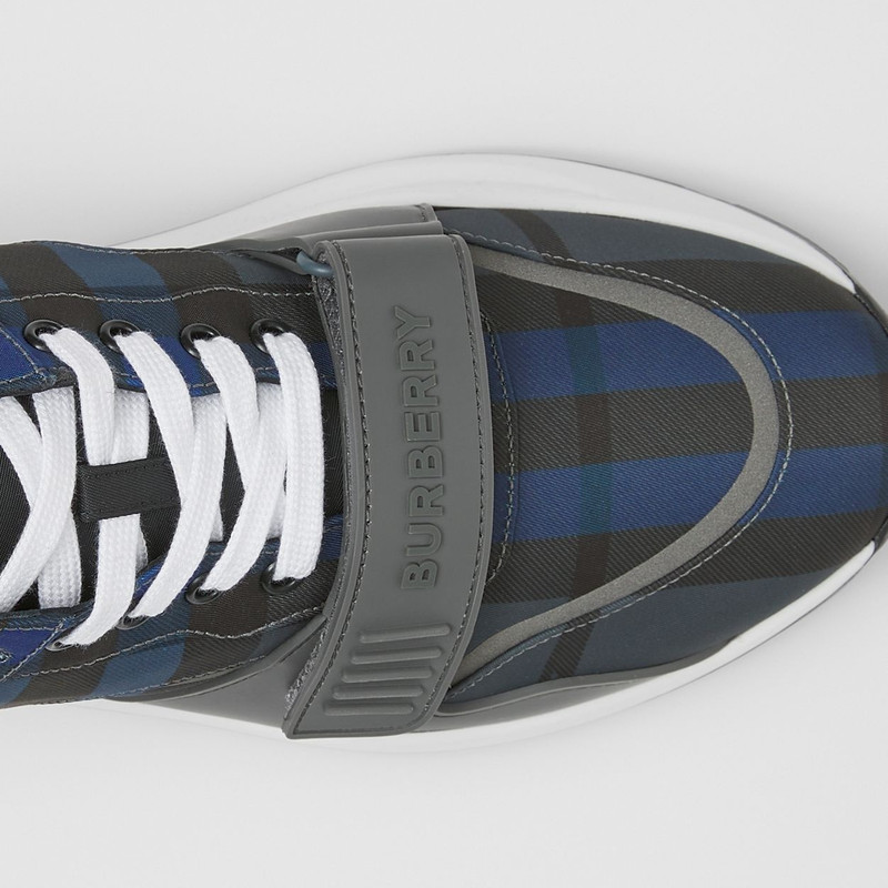Burberry Check and Leather Sneakers outlook