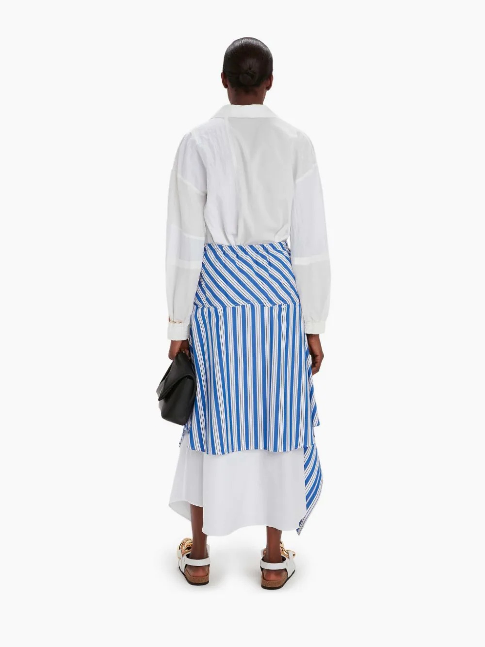 LAYERED ASYMMETRIC MIDI SKIRT - 4