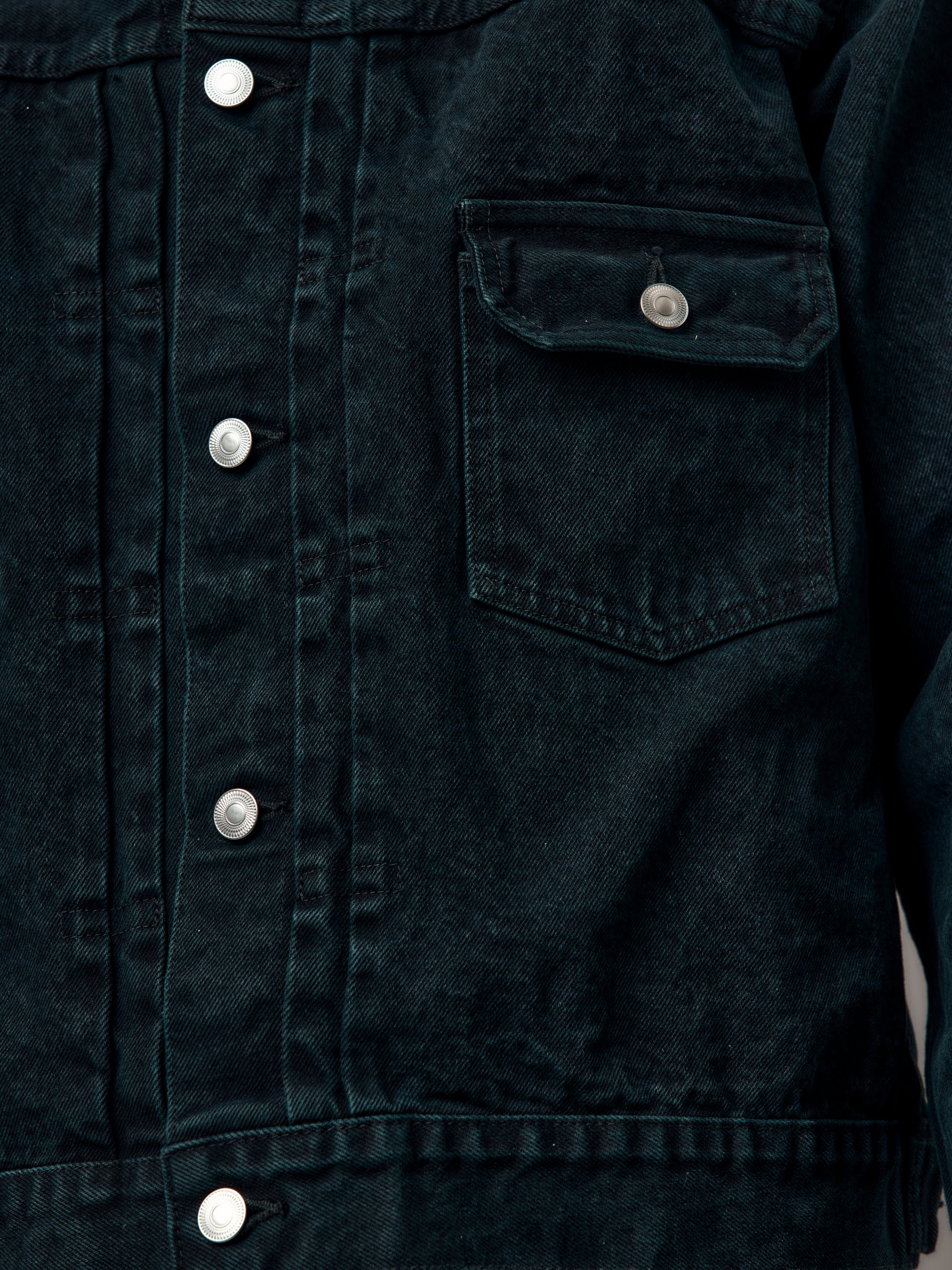 2ND TYPE BLACK DENIM JACKET (BLACK) - 7