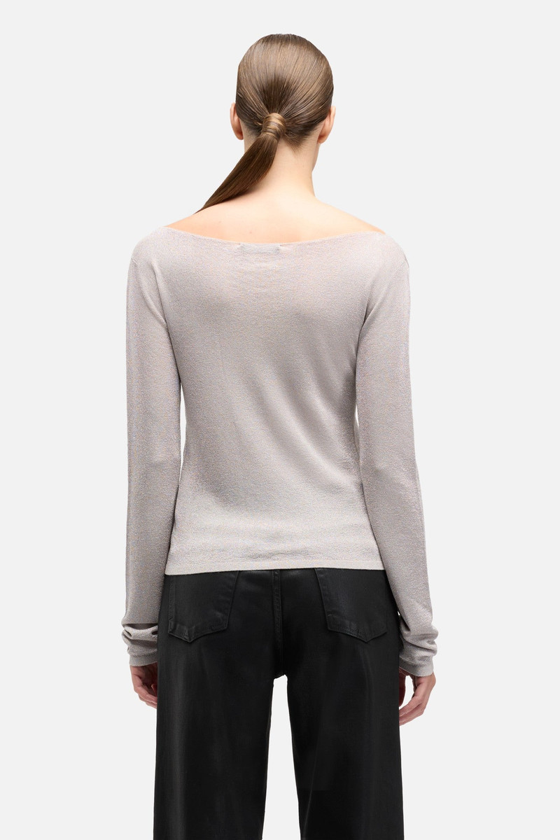 Boatneck Sweater in Silver Lurex 5