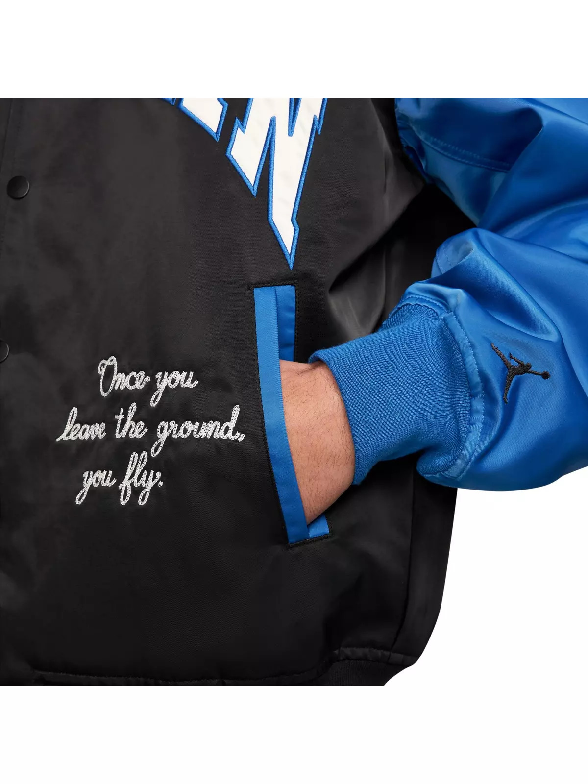 Men's Brooklyn Collegiate Varsity Jacket-Black - 3