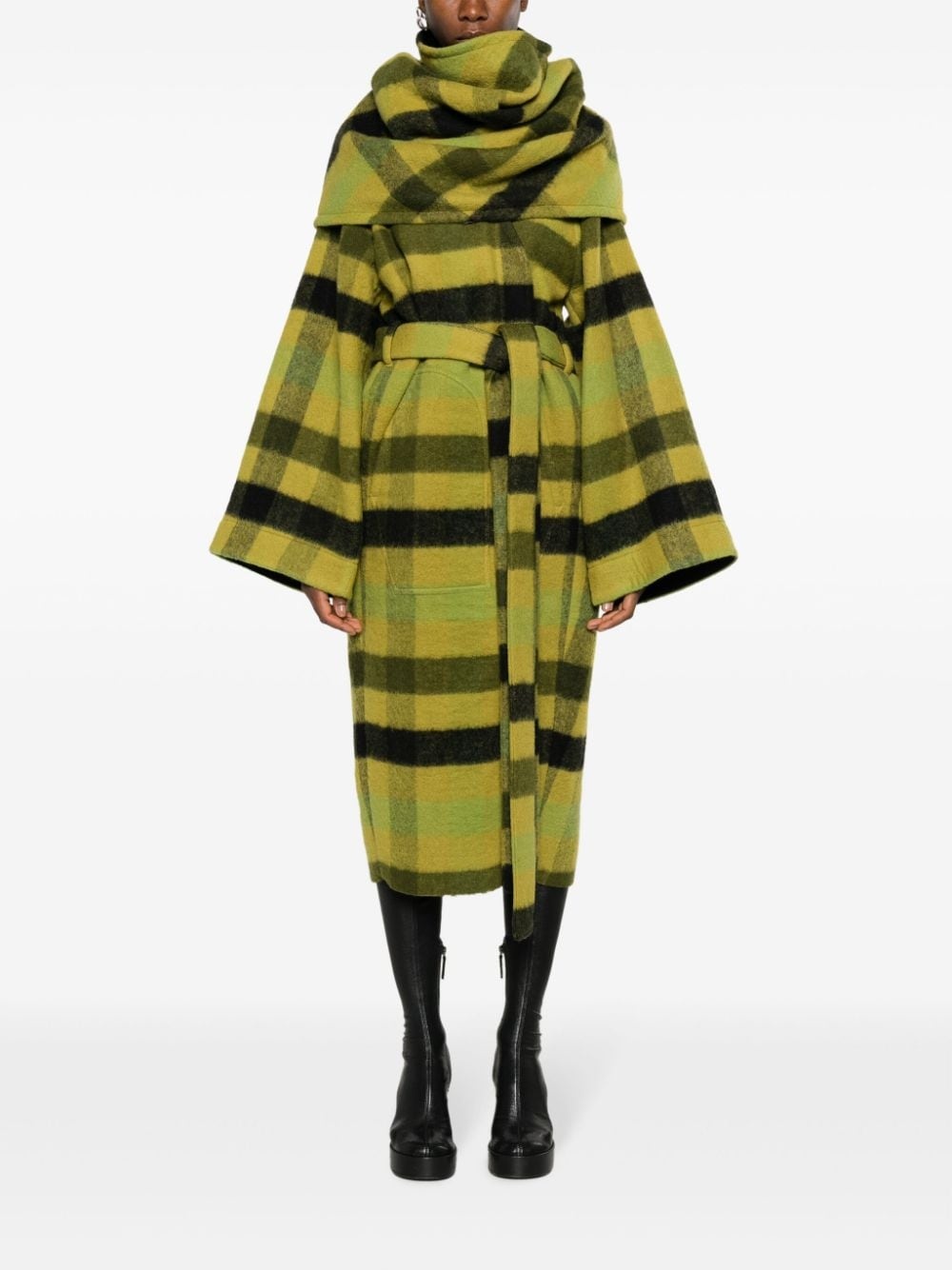Cappotto check-print coat - 2
