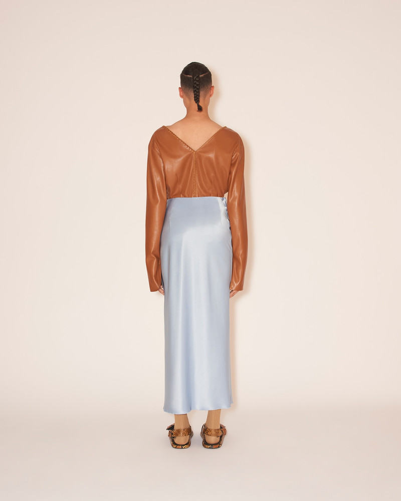 SERRA - Buttoned slip skirt - Sky blue 5
