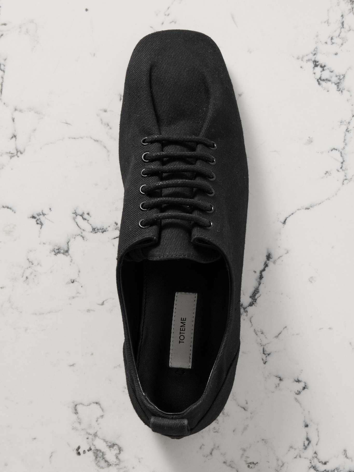Recycled cotton-twill sneakers Black - 5