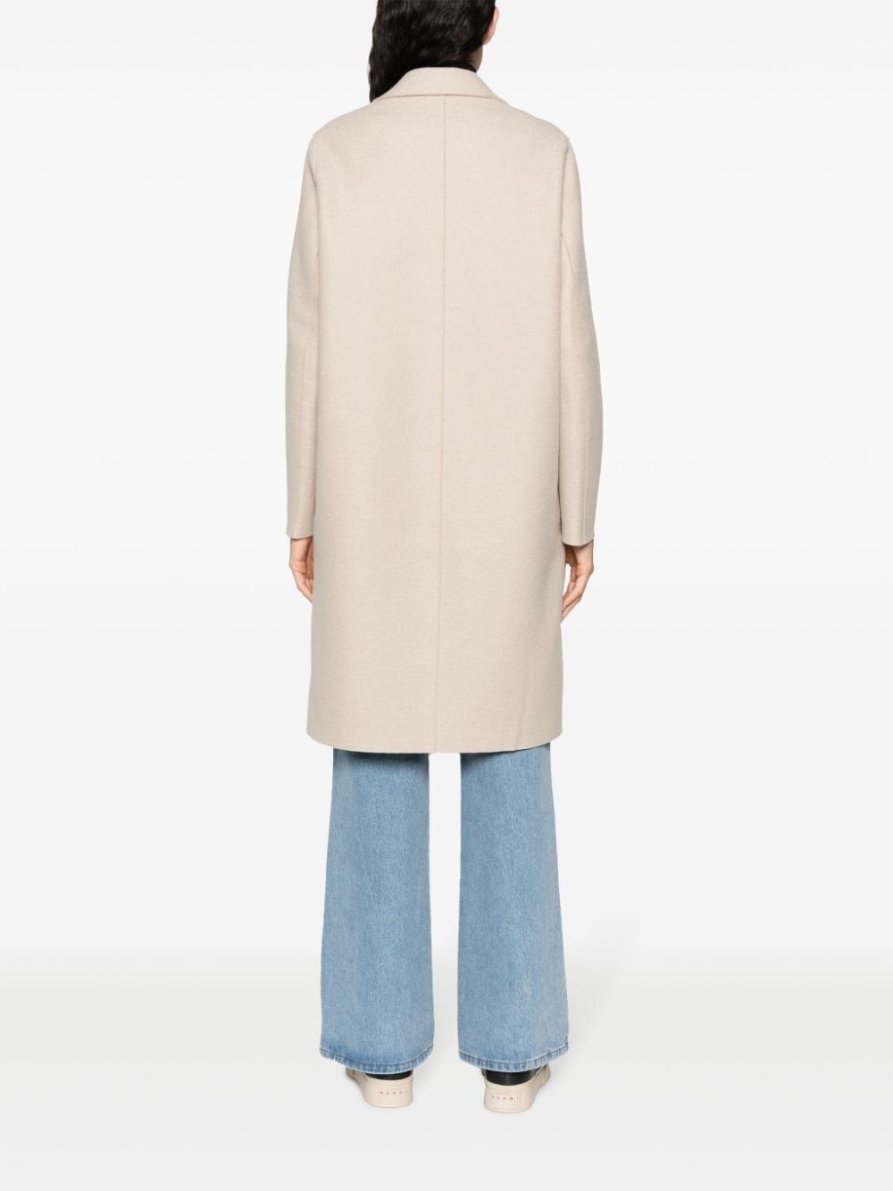 wool single-breasted coat - 4