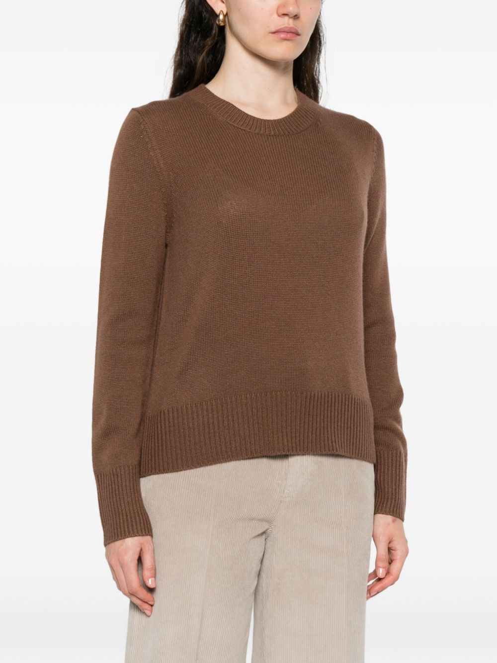 round-neck cashmere sweater - 3