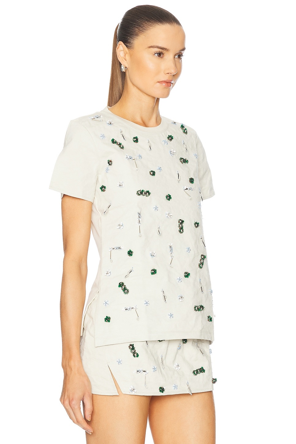Embla Beaded Crushed Tee - 2