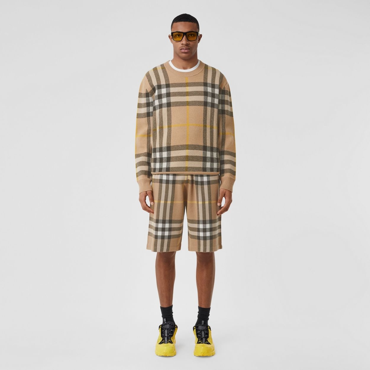 Check Cashmere Jacquard Sweater - 2