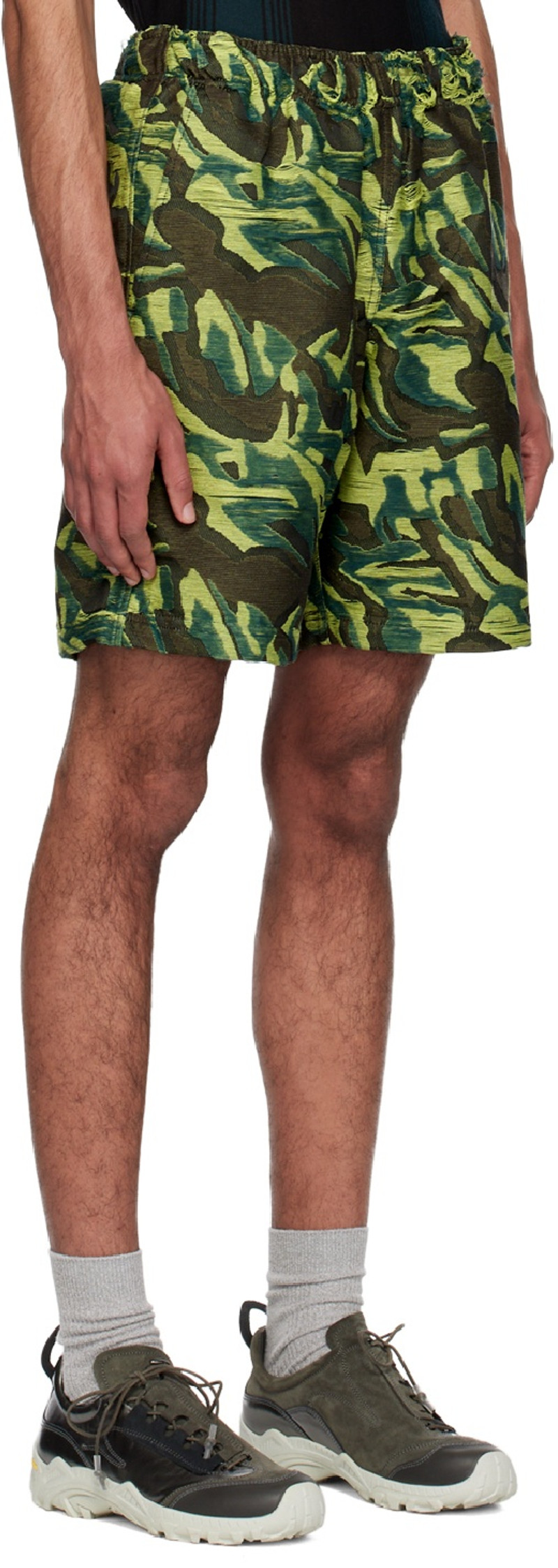 Wood Wood Green Kurt Shorts outlook