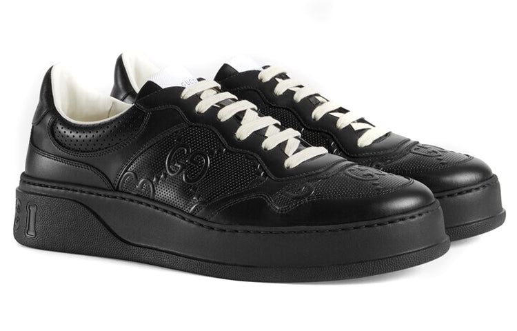 Gucci GG Embossed Sneaker 'Black Leather' 669582-1XL10-1000 - 2