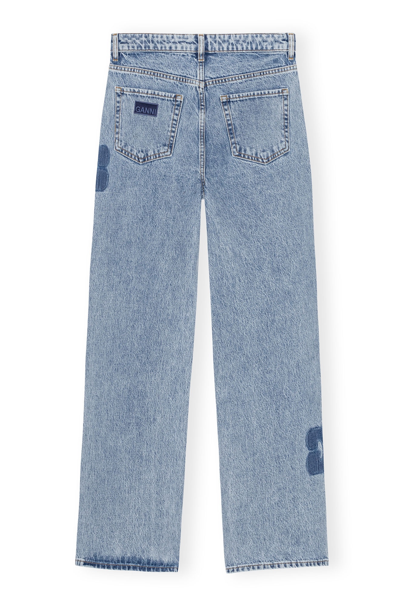 MID BLUE STONE PATCH IZEY JEANS - 2