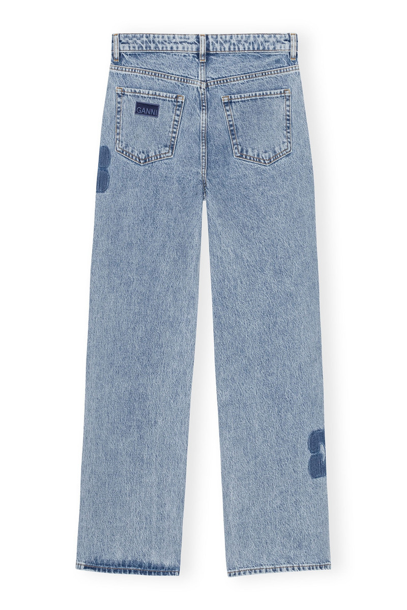 MID BLUE STONE PATCH IZEY JEANS - 1