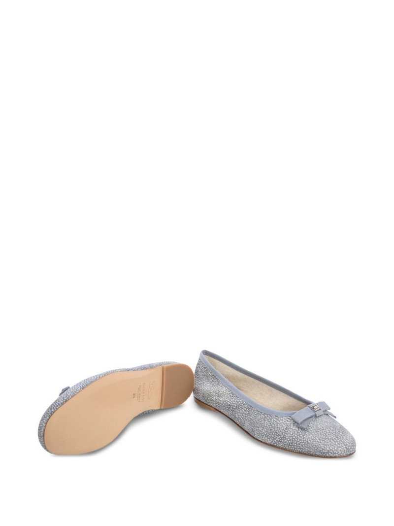 bow-embellished calf leather flats 6