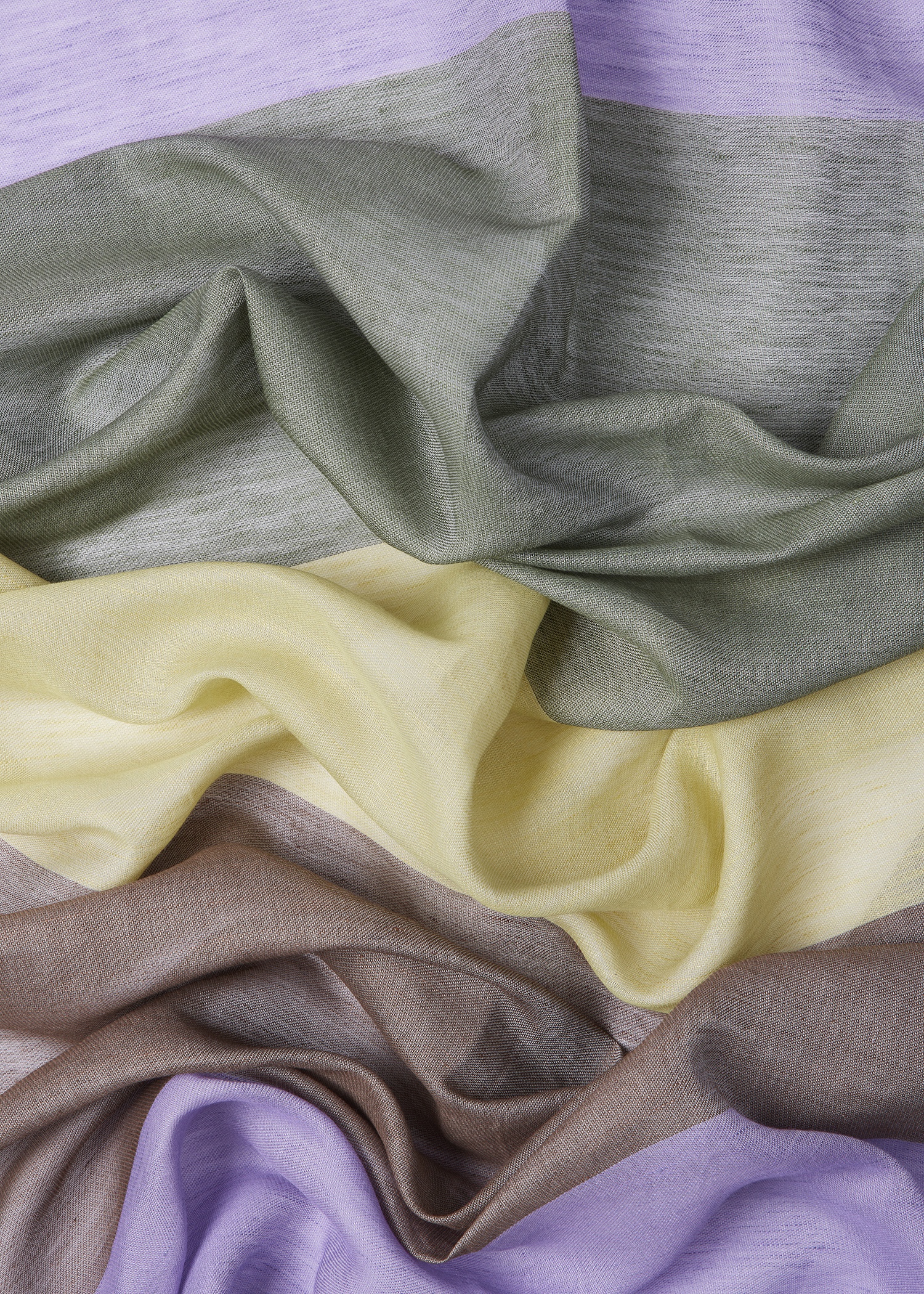 Women's Multicolour Cotton-Linen Blend Colourblock Scarf - 3