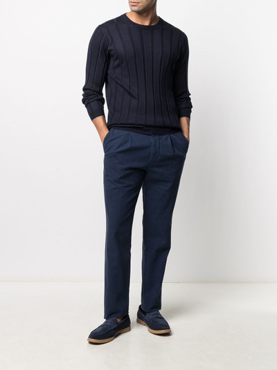 Brunello Cucinelli ribbed crew neck jumper outlook