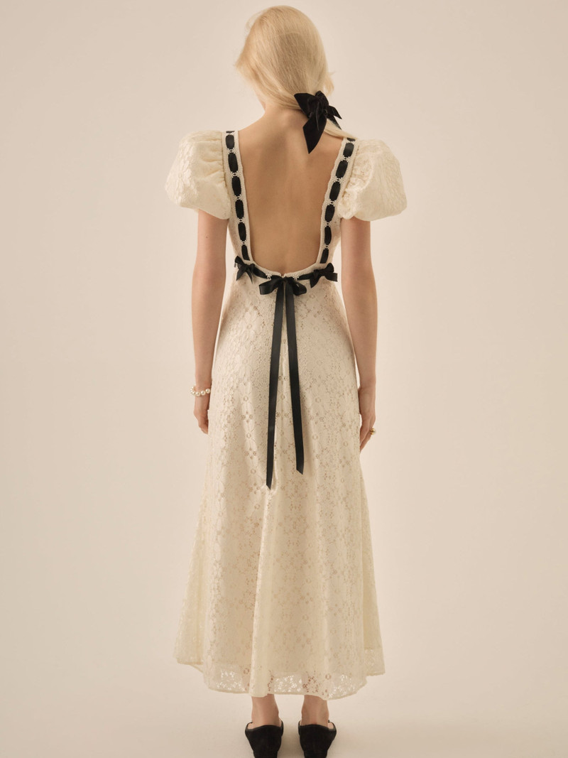For Love & Lemons Creampuff Lace Maxi Dress outlook