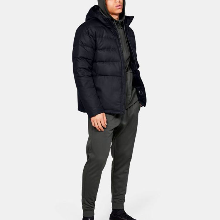 Under Armour Sportstyle Down Hooded Jacket 'Black' 1342693-001 - 3