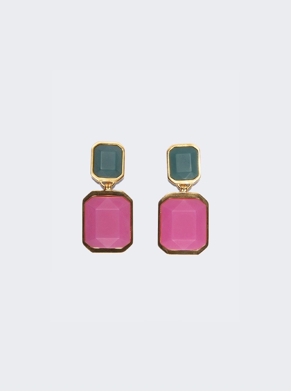 Octagon Earring Blue - 4