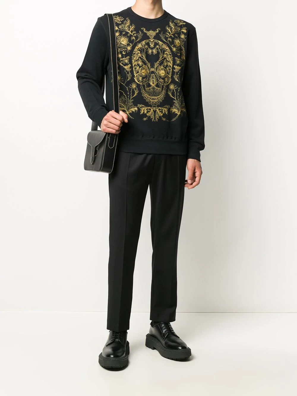 ivy skull embroidered sweatshirt - 2