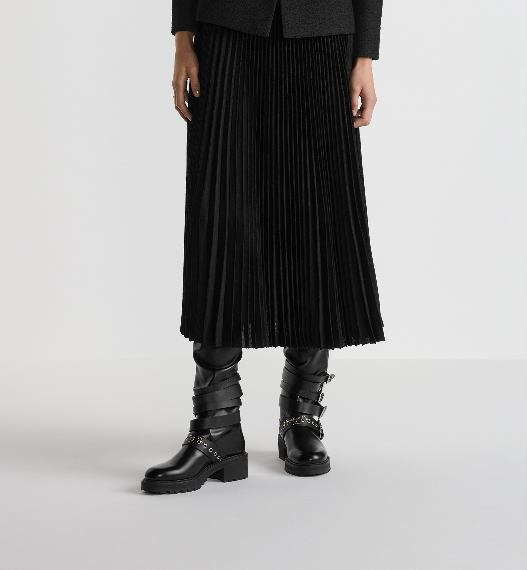 Pleated Mid-Length Skirt - 4