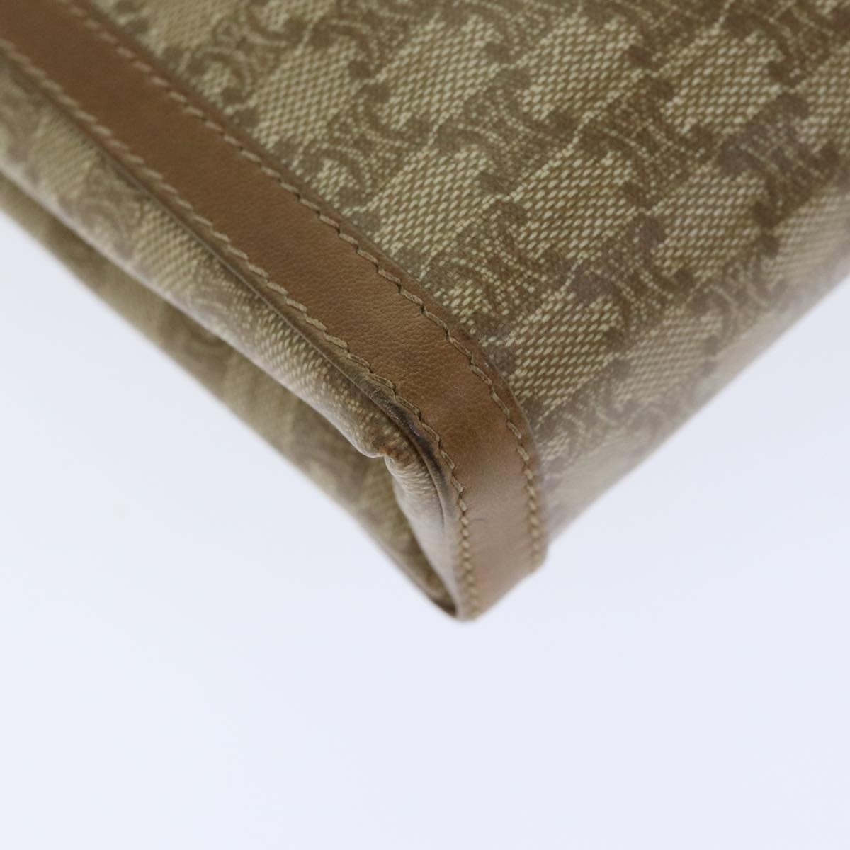 CELINE Macadam Canvas Shoulder Bag Beige Gold - 16