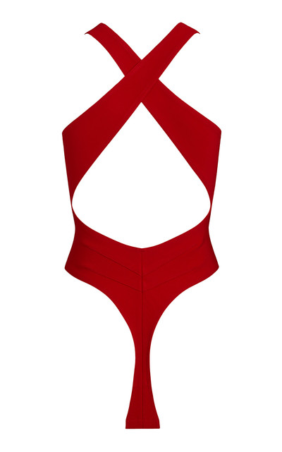 Alaïa Crossback Bodysuit red outlook