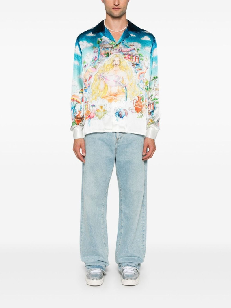 CASABLANCA motif-print shirt outlook
