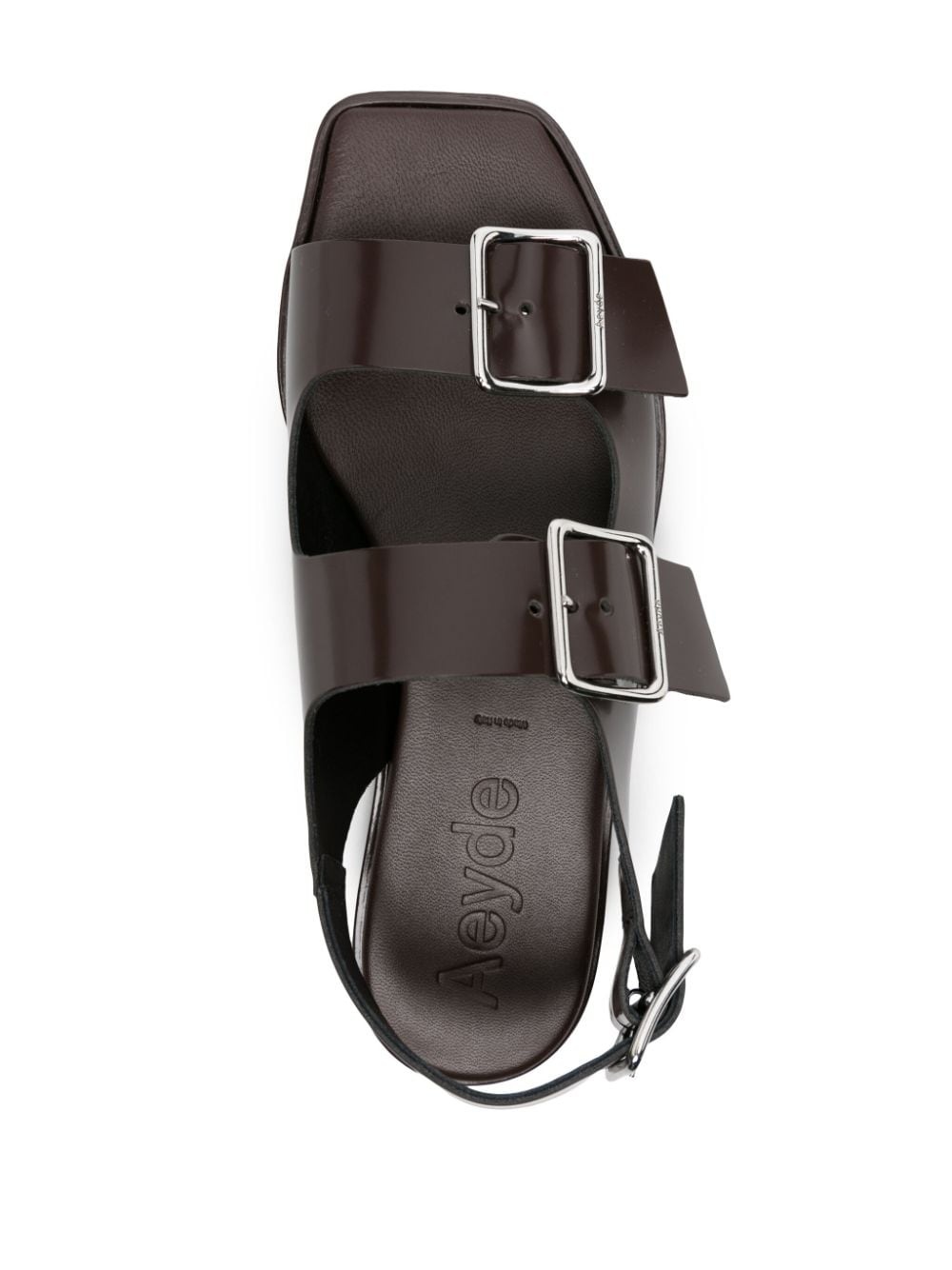 buckle-straps leather sandals - 4