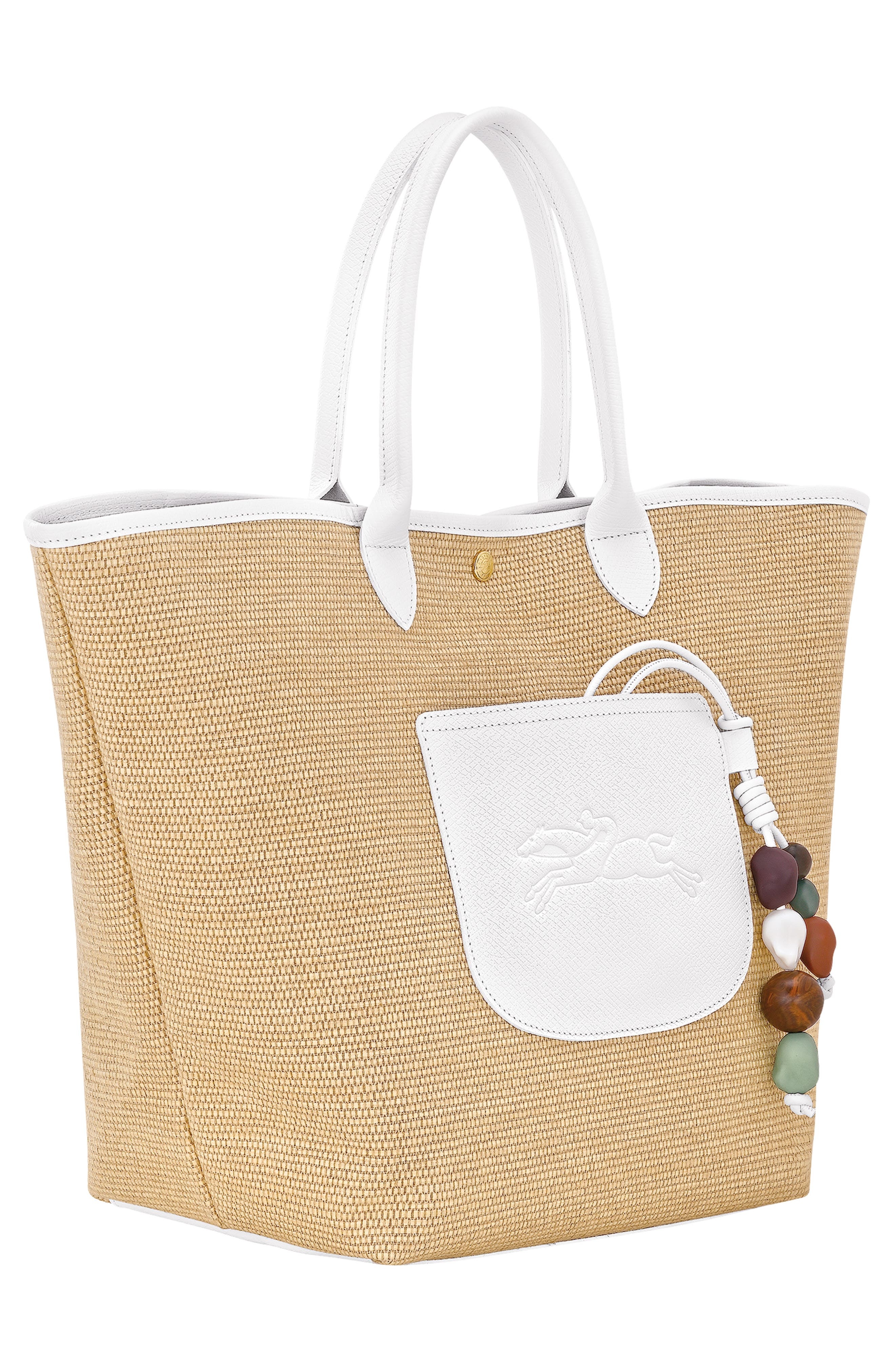 Longchamp Large Le Pliage Panier Ceramique Tote in White at Nordstrom - 5