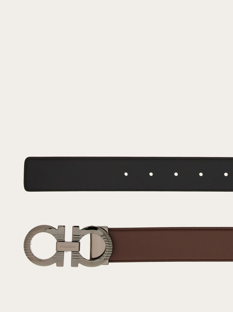 FERRAGAMO Reversible and adjustable Gancini belt outlook