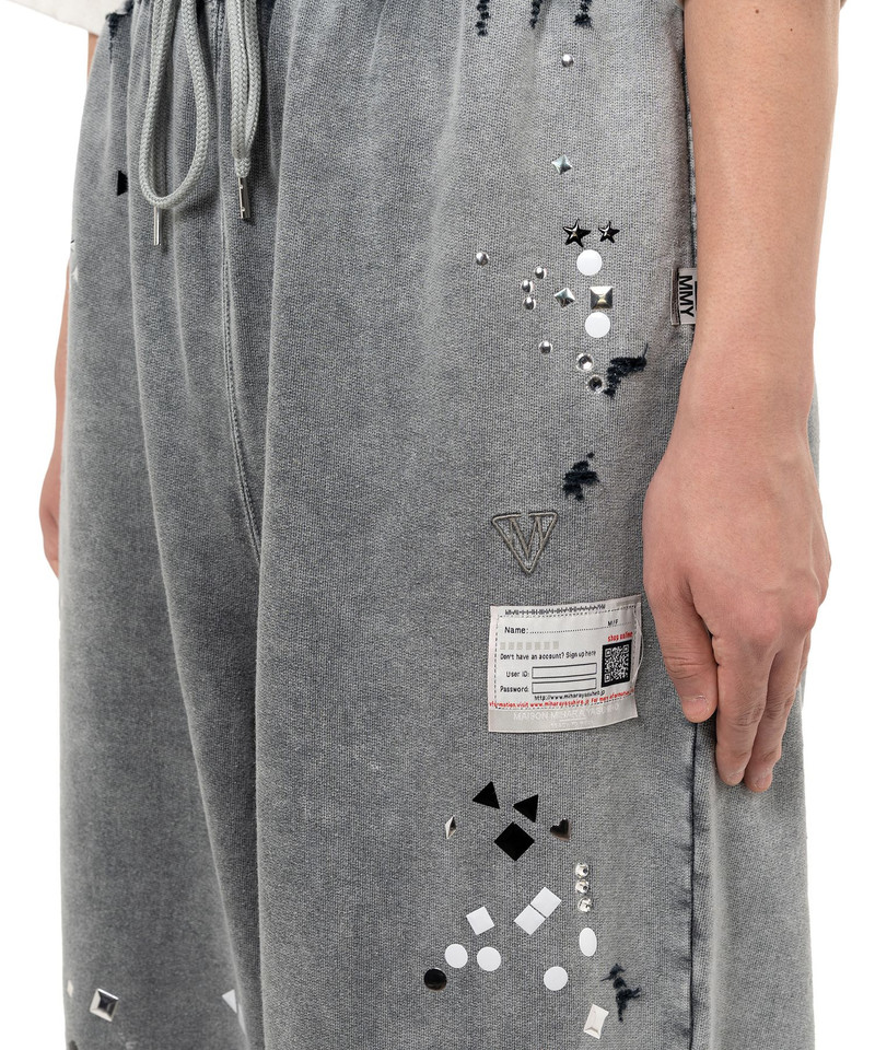 Embellished Bleached Sweat Pants 16